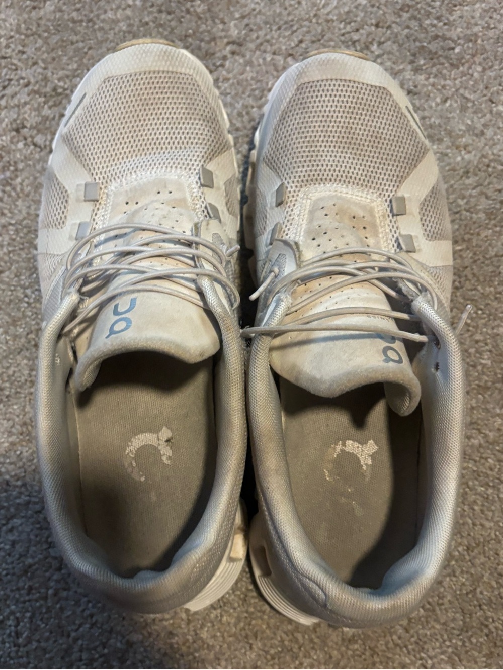On Cloud White Athletic Sneakers